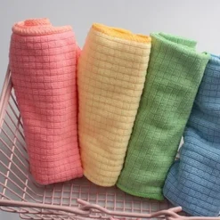 Sæt med 4 mikrofiber viskestykker, høj absorptionskapacitet, 30x40 cm