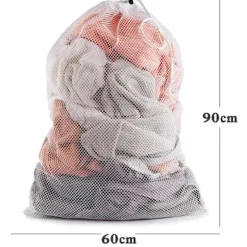 Stor vaskepose 60x90 cm Hvid 2-pack