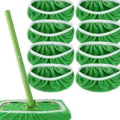 Swiffer Sweeper Mop Reservedele, Mikrofiber til Swiffer Gulvmopper, Genanvendelige Gulvmoppbetræk 8PCS