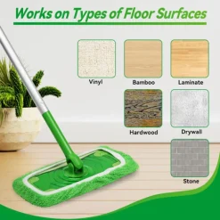 Swiffer Sweeper Mop Udskiftningspuder, Klud til Swiffer Gulvmopper, Genanvendelig Gulvmopp Betræk 2PCS