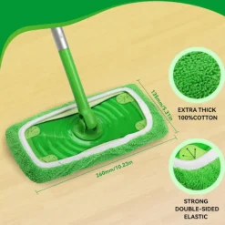 Swiffer Sweeper Moppe Erstatningspuder, klude til Swiffer Gulvmoppe, Genanvendeligt Cover-FX-