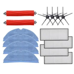 Tilbehør børster/filtre/moppeklude 14 dele Roborock S7/S7 Plus/T7/T7 Plus/T7S/T7S Plus