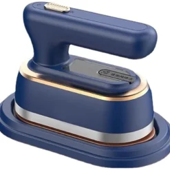 Tøjdamper, Tøj steamer, Dampstrygejern, Våd og tør strygning - Mini 17,5 cm, Vintage Blå