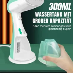 Tøjdamper 1500W Håndholdt, 15s Hurtig Opvarmning, 300ml Aftagelig Tank (Beige)