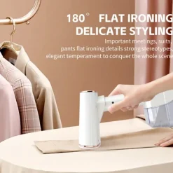 Tøjdamper 1500W hurtig opvarmning, 400ml vandtank, LCD digitalt display (sort)