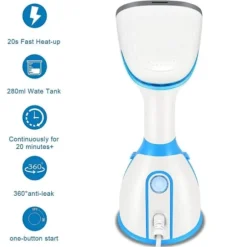 Tøjdamper, 1500w lodret tøj dampere, 280ml vandbeholder