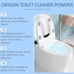 Toilet skum rengøringspulver, skum lugtfjerner, pletfjerner og kalkfjerner.