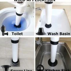 Toilet Unblocker, Drain Unblocker, Bathroom Plunger, Heavy Duty A