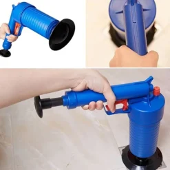 Toilet Unblocking Gun, Unblocker Cleaning Tool Air Set med 4 forskellige hoveder Højtryk