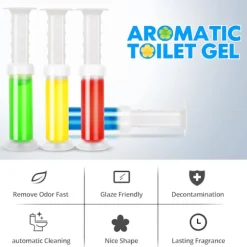 Toiletgel stempler, 4-delt blomstret badeværelsesdeodorant skålrens