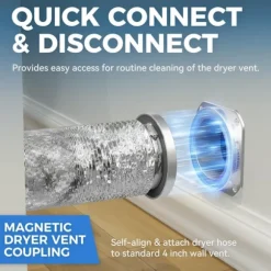 Tool Easy Magnetisk Tørretumbler Udstødningsbøjning 180 Graders Bøjning Ventilationsstik