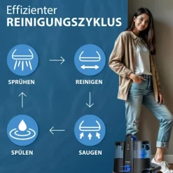 Tæppe- og møbelrens, 400W, 1,5L tank, sort/blå