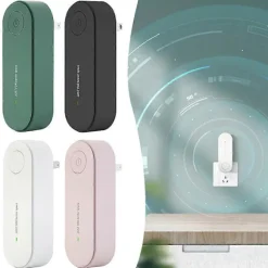 Trådløs Ultralyds Middel mod Mider, Genopladelig Støjsvag Miderenser til Soveværelse, Sengetøj, Allergilindring Sort Black EU plug