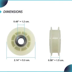 Tørretumbler Idler 279640 Udskiftning til og Tøj Tørretumbler-Udskift 3388672 697692 AP3094197 W10468057 [dB} white