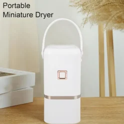 Tørretumbler, Mini Tørretumbler, Rejse Tørretumbler, Bærbar Tørretumbler, Elektrisk Rejse Tørretumbler til Hjemmet med Indbygget Tørrepose, Hvid
