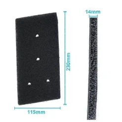 Tørretumblerfilter 4-pak - Whirlpool 481010716911 - Sort - Effektiv fjernelse af fnug, nem installation