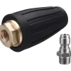 Tryk Vask Turbo Dyse, Roterende Dyse 5 Spidser, 1/4" Hurtigkobling, 3600 PSI