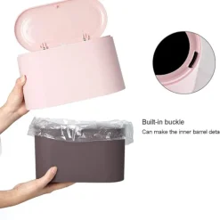 Trykknap Lille Pink Papirkurv 0,5L