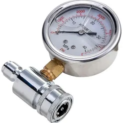 Trykmåler til højtryksrenser, 6000 PSI, 3/8 tommer hurtigkobling, tryk