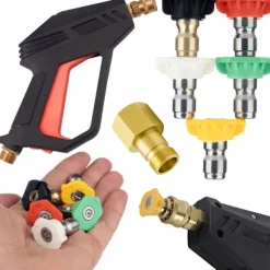 Trykpistol Fortis 4000 PSI + 5 Quick Connect Dyser – M22 | Adapter EasyLock | Kompatibel med Karcher HD, Lavor, Parkside