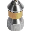 Trykspyler Rørrensningsdyse Roterende 1/8" IG Indløb, 3 x 0,8 mm - 050, Rustfrit Stål/Messing