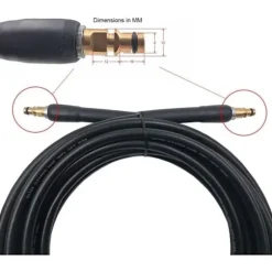Udskiftnings højtryksslange til Karcher K2 K3 K4 K5 K6 K7 højtryksrenser slange, stik & Quick Release (8m)