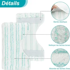 Udskiftningsbetræk til brusemoppe baderens til Leifheit, mikrofiber udskiftningsklud egnet til rengøring af badeværelse