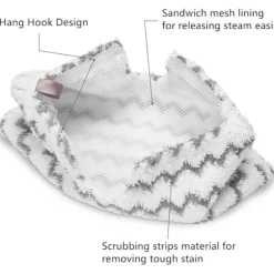 Udskiftningsdampmoppepuder, holdbar og vaskbar mikrofiber, kompatibel med Shark Steam Pocket Mop S 3500-serien S 3501 S3601, ridseforebyggelse og