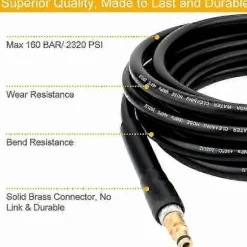 Udskiftningshøjtryksslange kompatibel med Karcher K2-K7 rengøringsmaskiner, Quick Connector (6m)-WELLNGS