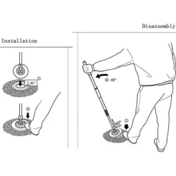 Udskiftningshoveder til moppe, mikrofiber moppe refill hoveder, let rengøring moppehoved (hvid 4 stk.) (LGL)