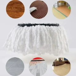 Udskiftningshoveder til moppe, mikrofiber moppe refill hoveder, let rengøring moppehoved (hvid 4 stk.) (LGL)