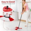 Udskiftningsmoppehoved, mikrofiber moppehoved refills kompatible med trekantet turbomoppe (3 stk. rød)