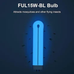 Udskiftningspære til insektfanger til 15 Watt insektlampe, 7,5-tommer FUL 15W-BL U-formet pære til 15wht 4-pak [DB] White