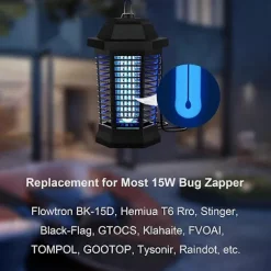 Udskiftningspære til insektfanger til 15 Watt insektlampe, 7,5-tommer FUL 15W-BL U-formet pære til 15wht 4-pak [DB] White