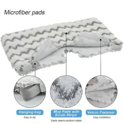 Udskiftningspuder til dampmoppe til S3500 serien S3501 S3601 S3501S S3601C dampmoppe med lomme, mikrofiber skrubbemoppepuder