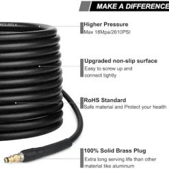 Udskiftningsslange til højtryksrenser Kärcher K-serie K2 K3 K4 K5 K6 K7 Click Plug Quick Connect-XF13 20m