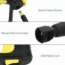 Udskiftningssprøjtepistol og sprøjtelanse til Karcher K2 K3 K4 K5 K6 K7 højtryksrenser, Quick Connect vandstrålesprøjtepistol til Krcher K2 K7-serien (LGL) | Fyndiq