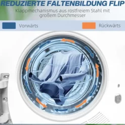 Udstødningstørretumbler 4 kg tørretumbler med desinfektion, deodorisering, smart mode, tørretumbler med rustfri stålbakke, frontlæsser, til lejlighed, | Fyndiq