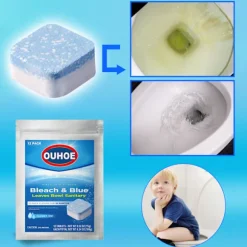 Ultra Clean Toilet Tablets Blegemiddel & Blå, Rain Clean Duft