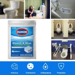 Ultra Clean Toilet Tablets Blegemiddel & Blå, Rain Clean Duft