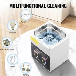 Ultralydrenser-Duoku-2 L-Digital Professionel Laboratorie Renser med Timer-Varme 100 W