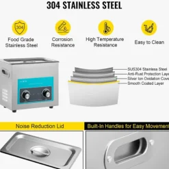 Ultralydsrenser-Duoku-6,5 L-Digital Timer og Opvarmning-Inox stål