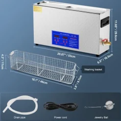 Ultrasonic Cleaner-Duoku-10 L-Digital Rengøringsmaskine 300W med Opvarmning og Timer