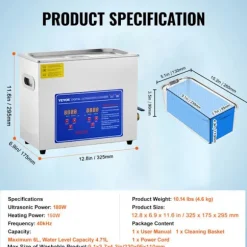 Ultrasonic Rengøringsmiddel-Duoku-6 L-Digital Timer og Opvarmning-Stål Inoxydable-40kHz