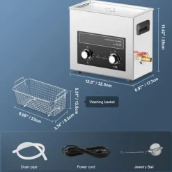Ultrasonisk Rengøringsmiddel-Duoku-6 L-Sonik Kavitation Maskine 180 W med Opvarmning og Timer