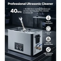 Ultrasonrenser 30 L-Duoku-Renseapparat 480 W 40 kHz-med Kurv og Digital Skærm-i Rustfrit Stål