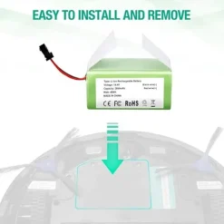 14.4v 2600mah Li-ion Genopladeligt Erstatningsbatteri Kompatibelt Med Ecovacs Deebot N79s,n79,dn622,eufy Robovac 11,11s)