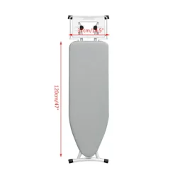 Varmebestandigt dobbeltlags polyester strygebrætbetræk - Grå Grå Gray 120*37cm