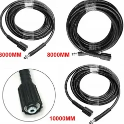 Velegnet til Kärcher K2 K3 K4 K5 6M / 8M / 10M højtryksrensningsslange 8M sprøjteslange Black