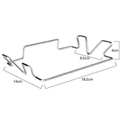 Vægmonteret affaldsposeholder uden boring, rustfrit stål, sølvfarve, 18,5*14*4cm